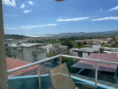 3 2 Villas For Sale In Ürkmez With Full Sea, City View Garden